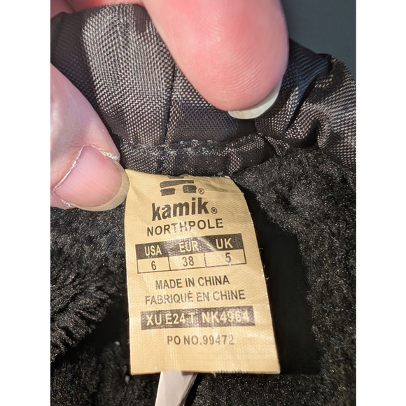 Kamik Black Northpole Snow Boots Size 6 boys - Picture 4 of 5